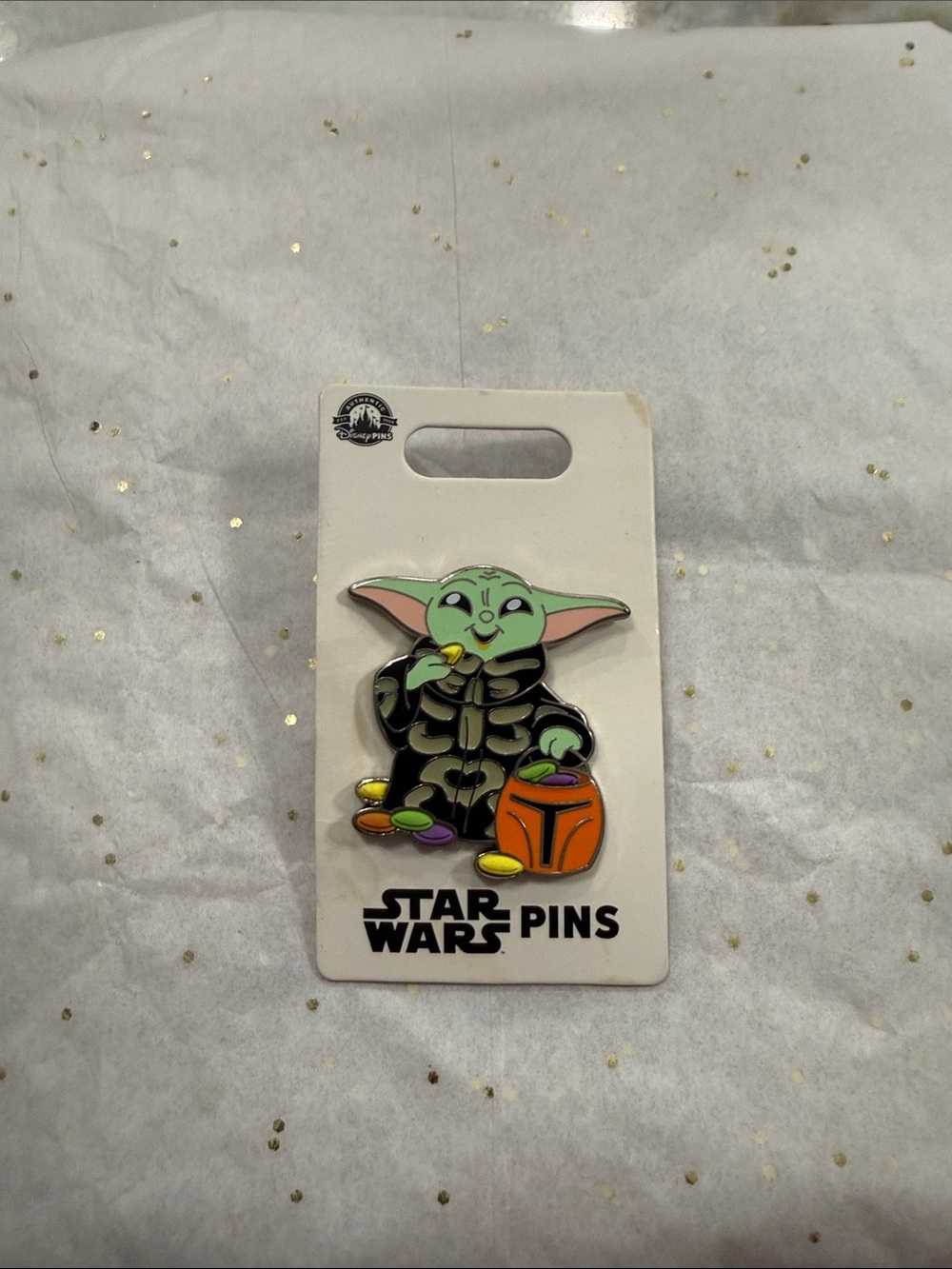 Star Wars Baby Yoda Enamel Pin - Green, Black, Orange, Purple